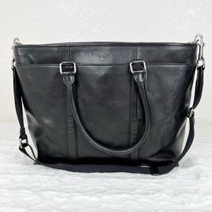 Coach Perry Metropolitan Business Tote Black Leather F54758